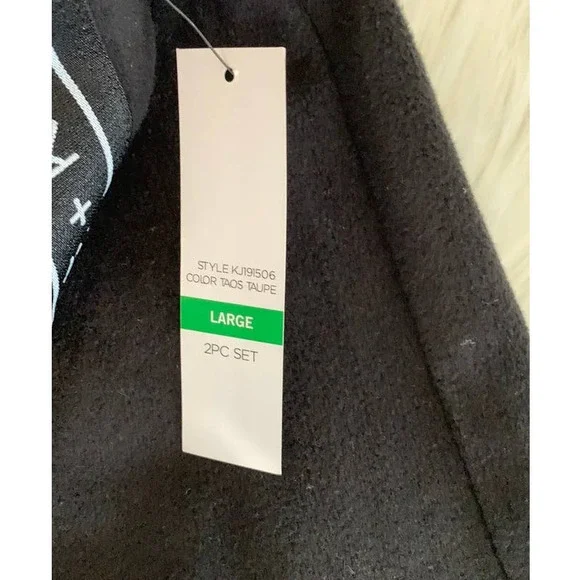 NWT KENDALL + KYLIE FLEECE PANTS SLEEPWEAR PAJAMA BLACK SIZE L - Picture 4 of 4